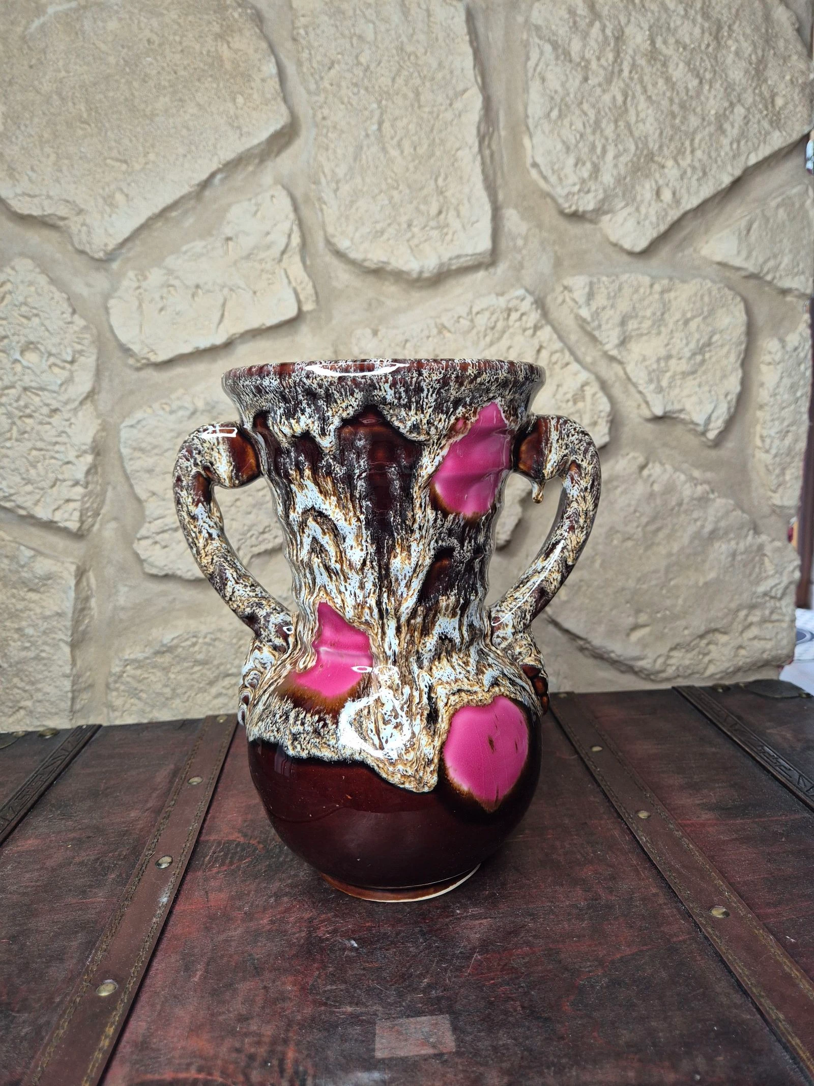 Vase 2 anses vintage style VALLAURIS 